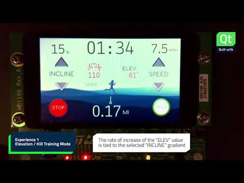 Qt for MCUs Demo: Fitness Console (Treadmill)